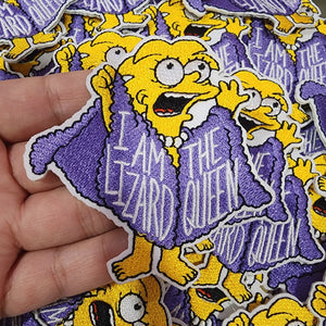 Lisa "I am the Lizard Queen" Iron On Patch