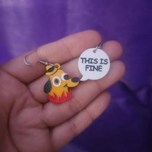 SMALL Meme Dog Chaos Acrylic Drop Earrings – Fire Room Inspired