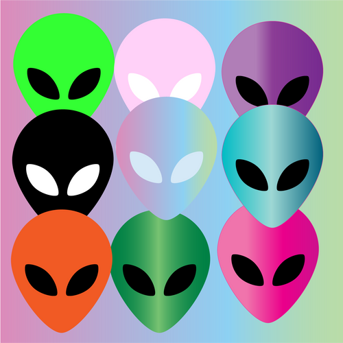 Large Alien Earrings