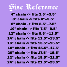 Bag Chain (BALL CHAIN)- Stainless Steel - Double Clasp or Pin - Multiple Sizes