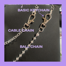 Bag Chain (BALL CHAIN)- Stainless Steel - Double Clasp or Pin - Multiple Sizes