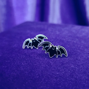 ENAMEL BAT STUD EARRINGS