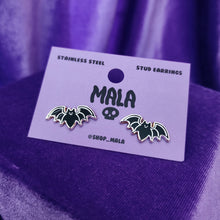ENAMEL BAT STUD EARRINGS
