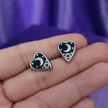 ENAMEL OUIJA PLANCHETTE STUD EARRINGS