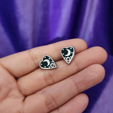 ENAMEL OUIJA PLANCHETTE STUD EARRINGS