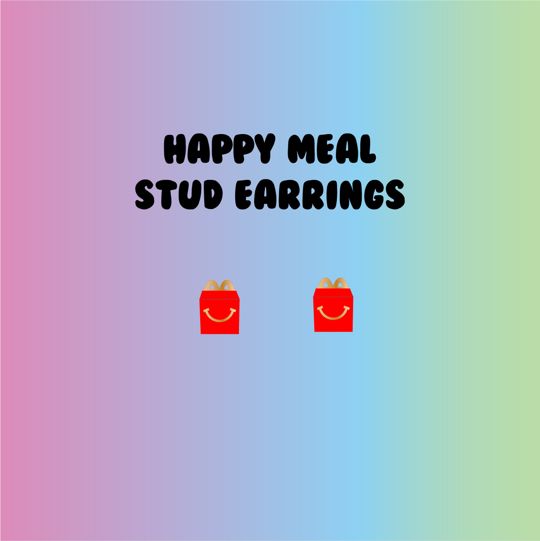 McDonalds Happy Meal Stud Earrings