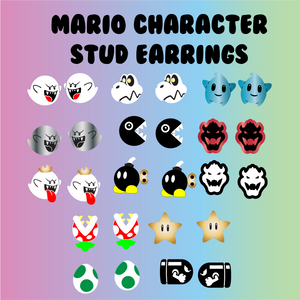 MARIO CHARACTER STUD EARRINGS