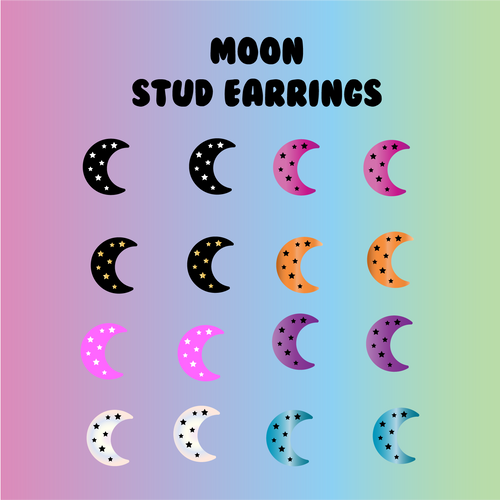Moon Stud earrings