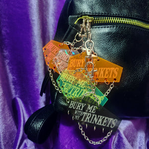 COFFIN TRINKET KEYCHAIN - "BURY ME WITH MY TRINKETS"