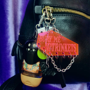 COFFIN TRINKET KEYCHAIN - "BURY ME WITH MY TRINKETS"