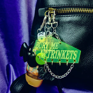 COFFIN TRINKET KEYCHAIN - "BURY ME WITH MY TRINKETS"