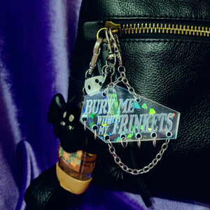 COFFIN TRINKET KEYCHAIN - "BURY ME WITH MY TRINKETS"