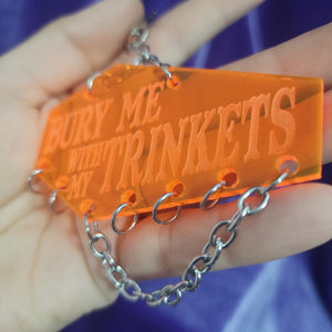 COFFIN TRINKET KEYCHAIN - "BURY ME WITH MY TRINKETS"