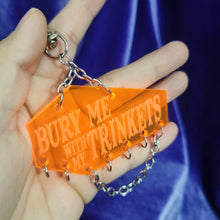 COFFIN TRINKET KEYCHAIN - "BURY ME WITH MY TRINKETS"