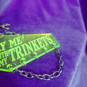COFFIN TRINKET KEYCHAIN - "BURY ME WITH MY TRINKETS"
