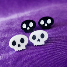Mini Skull Studs – Spooky Cute Acrylic Earrings