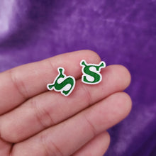 Green Ogre Acrylic Stud Earrings– Cartoon-Inspired Studs