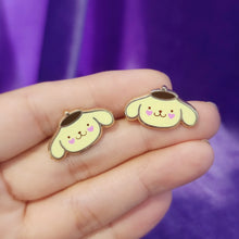 Golden Retriever Friend Enamel Stud Earrings