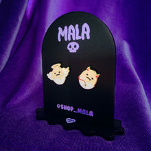 ANGEL AND DEVIL EGG ENAMEL STUD EARRINGS