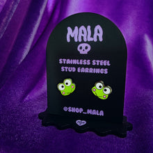 CUTE FROG ENAMEL STUD EARRINGS