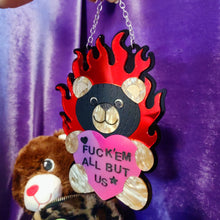 F*CK EM ALL BUT US WALL ART- Valentine's Day Bear