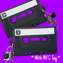 Cassette Tape Keychain with NFC Tag