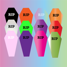 Small RIP Coffin Earrings