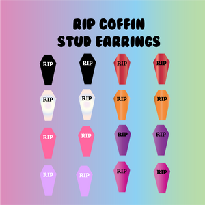 COFFIN STUD EARRINGS