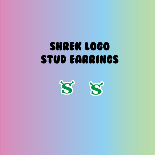 Shrek Logo Stud Earrings