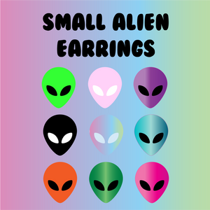 SMALL ALIEN EARRINGS