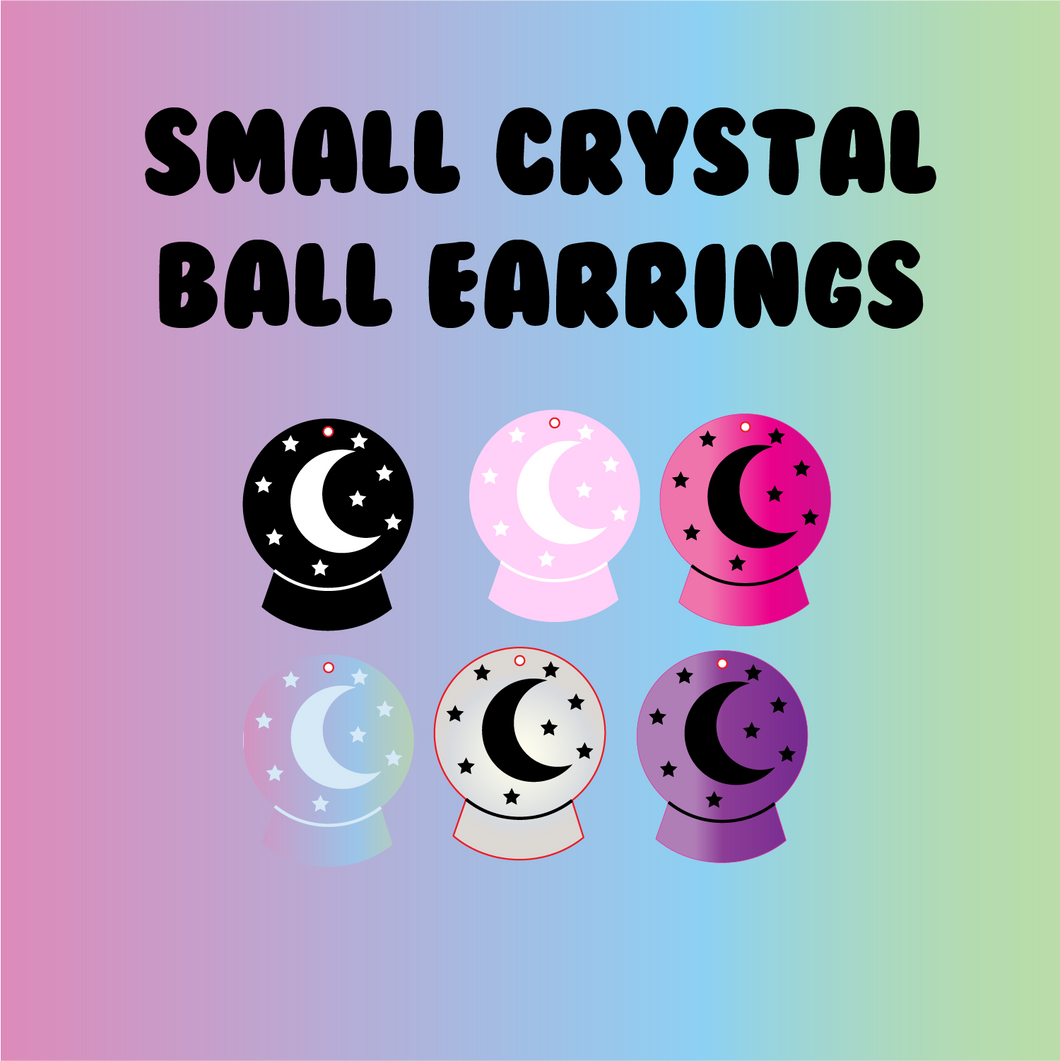Small Crystal Ball Earrings