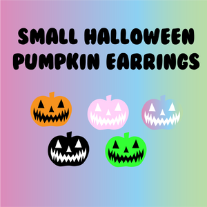 Small Halloween Pumpkin Earrings