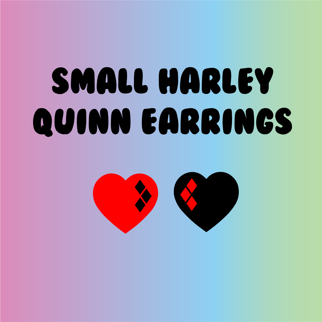 Small Harley Quinn Earrings