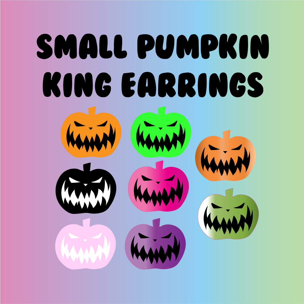 Small Pumpkin King Earrings -  Nightmare Before Christmas