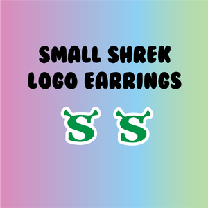 Small Shrek Logo Earrings