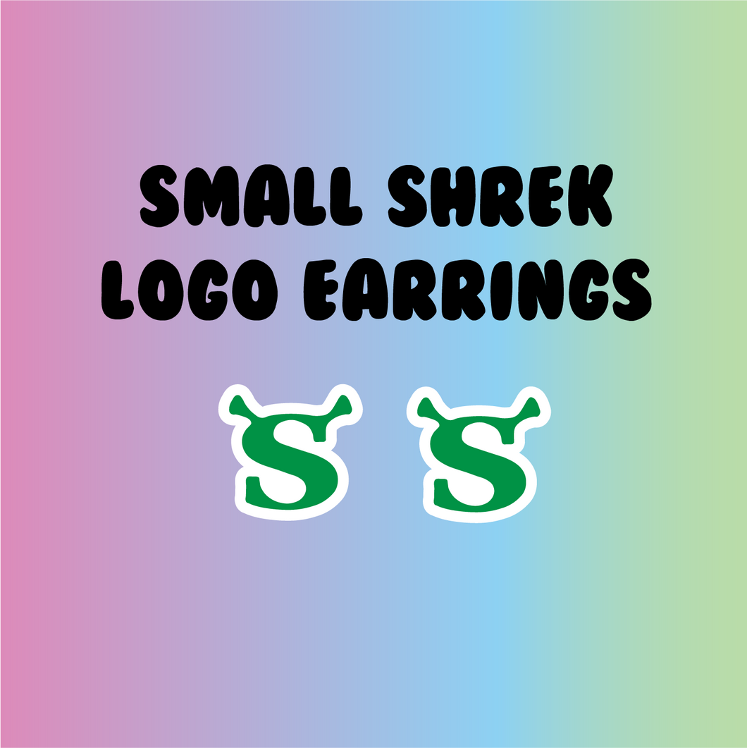 Small Shrek Logo Earrings