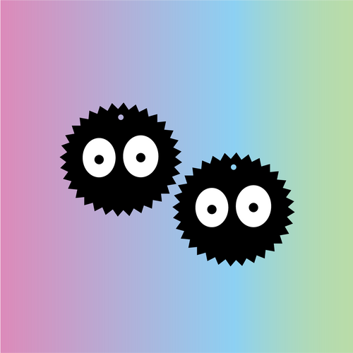 Large Soot Sprite Earrings