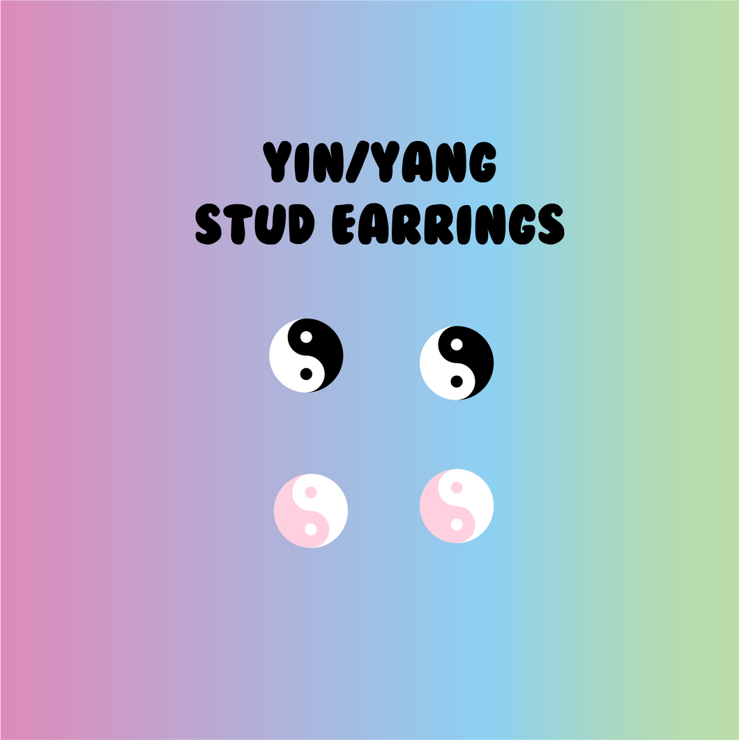 YIN AND YANG STUD EARRINGS