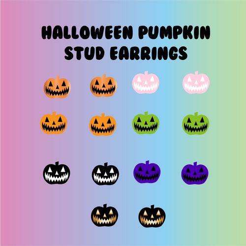 Halloween Pumpkin Stud Earrings