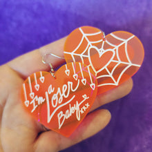 Angel Dust heart earrings - Hazbin Hotel