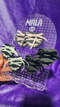 Ribbon Lace Up Heart Earrings