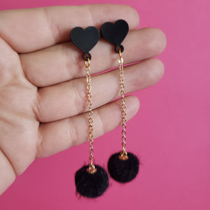 Heart Poof Earrings