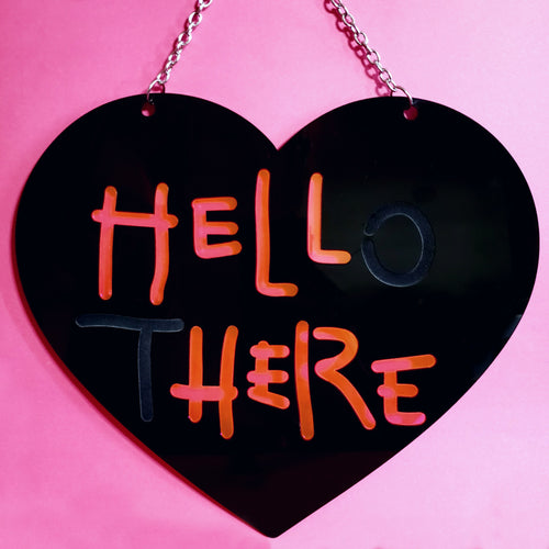 HELL HERE - Catwoman wall art sign (BLACK)