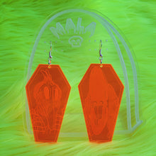 Beetlejuice Barbara and Adam Earrings - Neon and Holographic