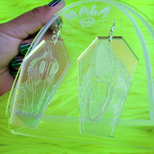 Beetlejuice Barbara and Adam Earrings - Neon and Holographic