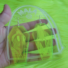 Beetlejuice Barbara and Adam Earrings - Neon and Holographic