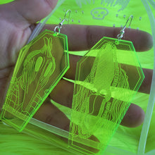 Beetlejuice Barbara and Adam Earrings - Neon and Holographic