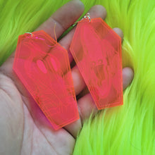 Beetlejuice Barbara and Adam Earrings - Neon and Holographic