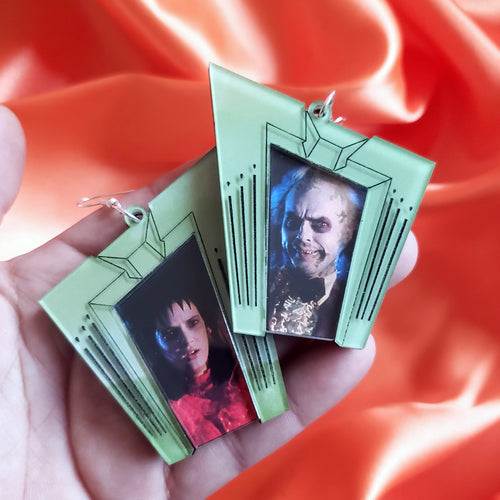 Beetlejuice Wedding Arch Acrylic Earrings