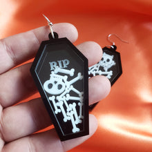 Coffin Shaker Earrings - Black